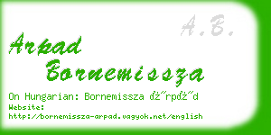 arpad bornemissza business card